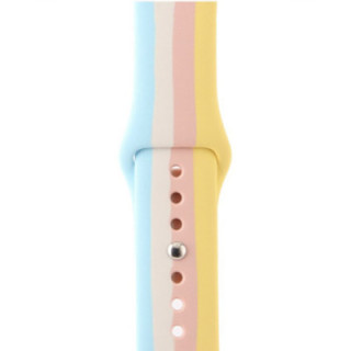 Correia Desportiva iWatch 38 a 40mm - Multicolor Azul/Branco/Rosa/Amarelo