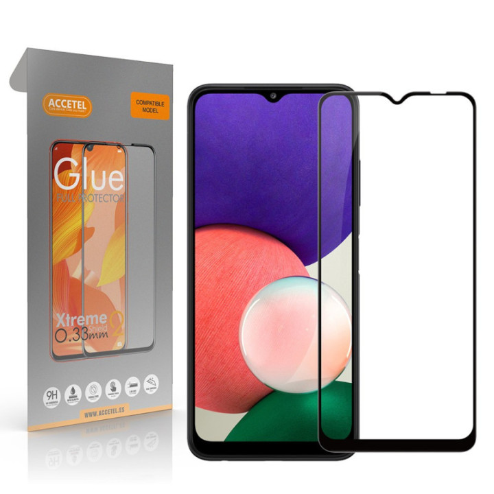Película de Vidro 2D Full Glue - Samsung Galaxy A22 5G Preto