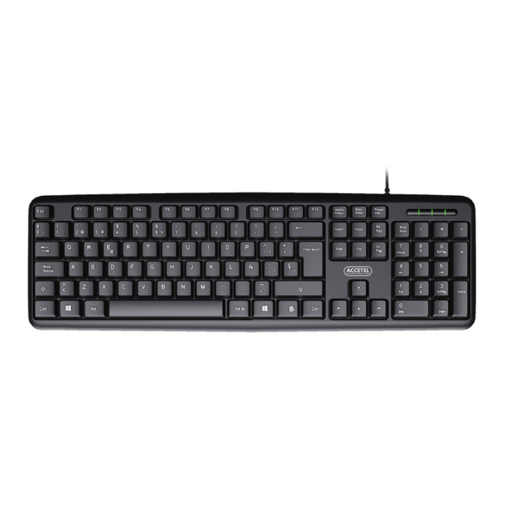 PCT208 Teclado de Escritório Conector USB - Preto (Espanhol)