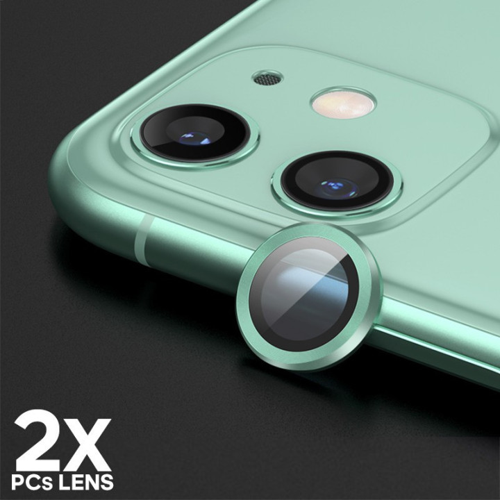 Protetor de Vidro de Lente Câmera Metálico - iPhone 11 6.1" / 12mini 5.4" / 12 6.1"(2 unidades)