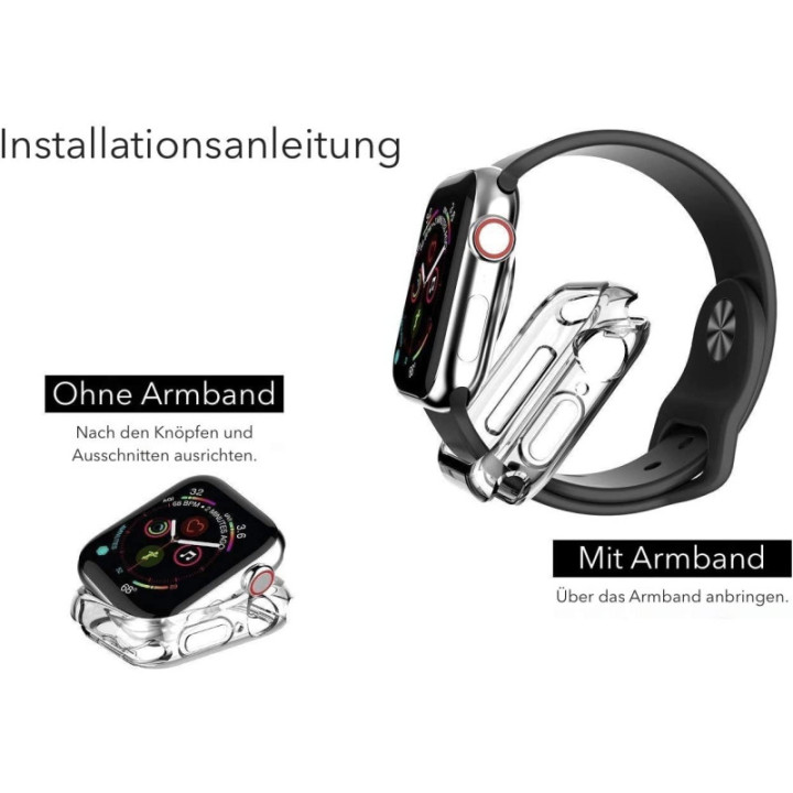 Capa de Silicone Transparente Apple Watch 7 - 45mm