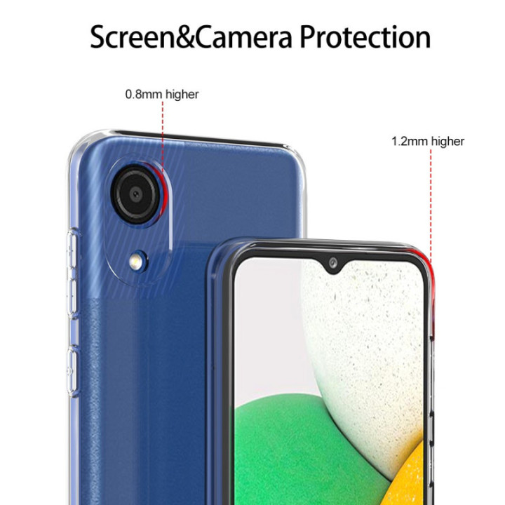 Silicone Transparente 2.0 TPU - Núcleo Galaxy A03 (Proteção de Lente)