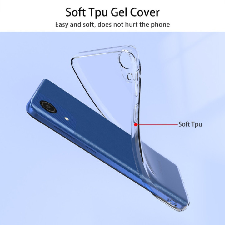 Silicone Transparente 2.0 TPU - Núcleo Galaxy A03 (Proteção de Lente)