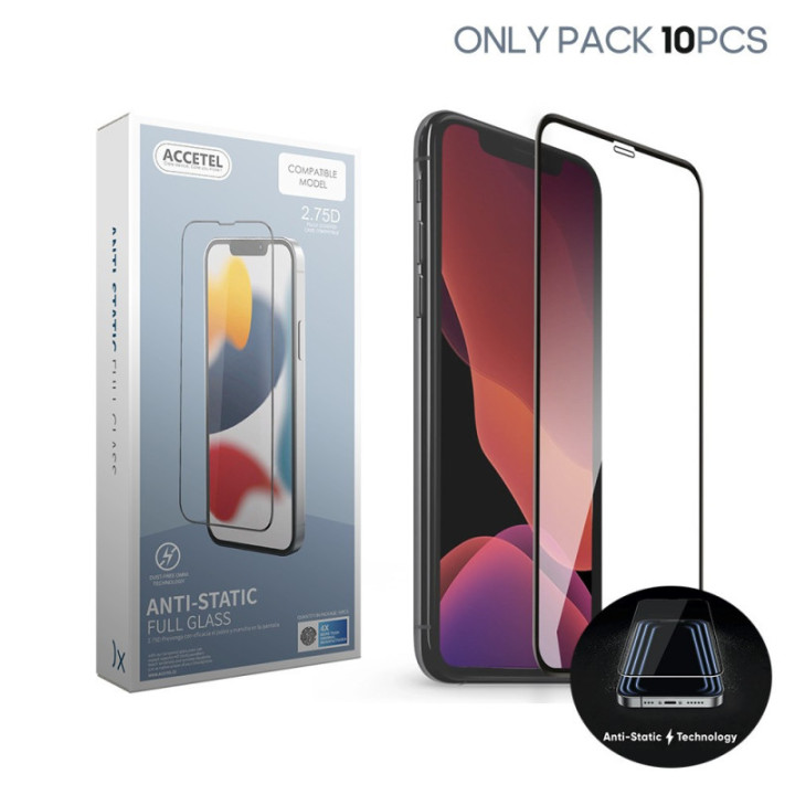 Protetor Antiestático Full Glue 2.75D - iPhone 11 Preto (Pacote 10PCS)