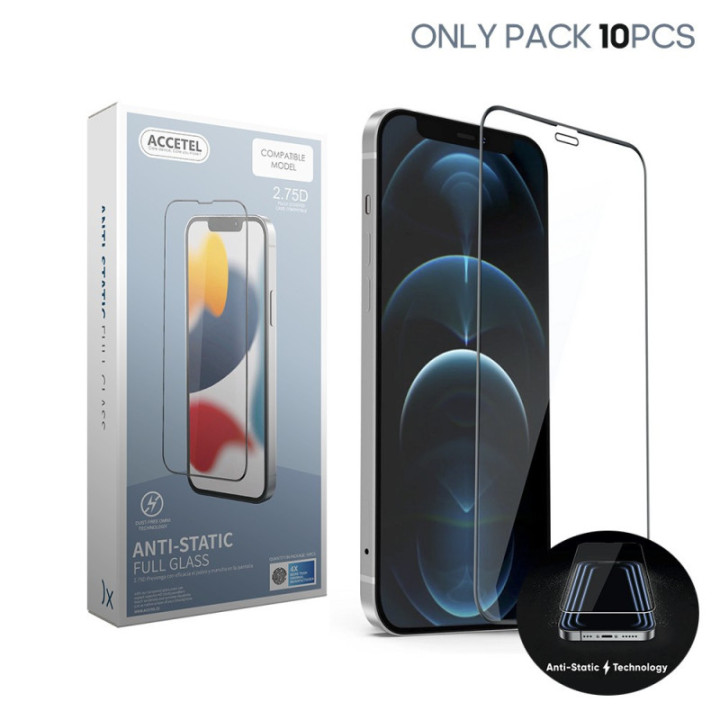 Protetor Antiestático Full Glue 2.75D - iPhone 13 Pro Max Preto (Pacote 10PCS)
