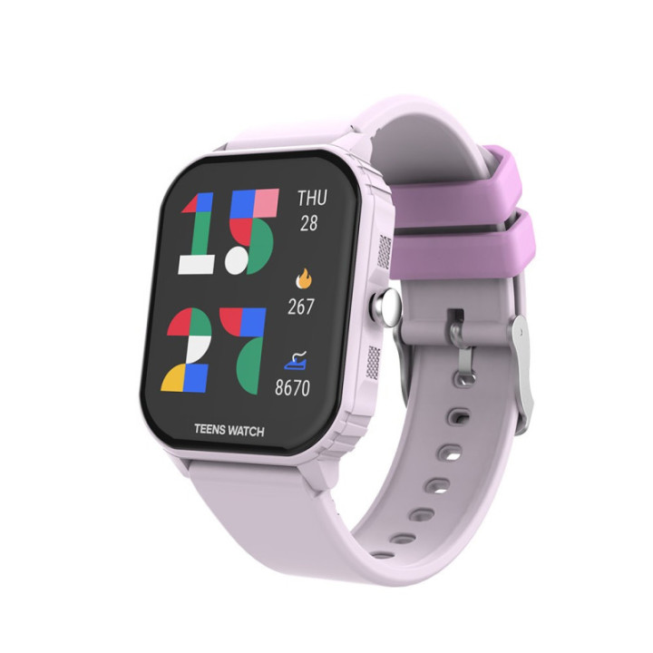 Lekus R-Start Youth Smart Watch 8-15 anos Multifunções - Rosa/Violeta