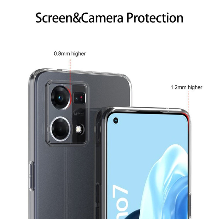 Silicone Transparente 2.0 TPU - Oppo Reno 7 4G (Proteção de Lente)