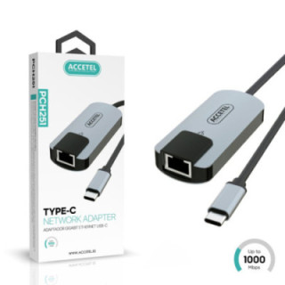 PCH251 Adaptador LAN USB-C para RJ45 Gigabit Ethernet - 1000Mbps