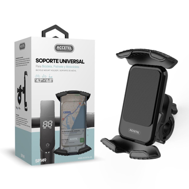 SP149 Suporte Móvel para Scooter/Bicicleta/Moto com Rotação 360° Máx. 6.8" - Preto