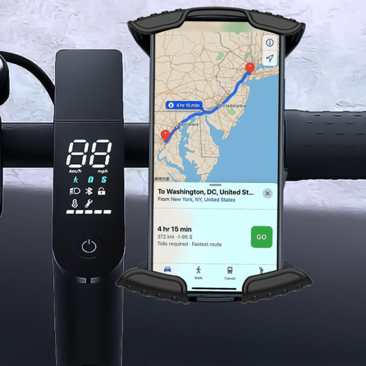 SP149 Suporte Móvel para Scooter/Bicicleta/Moto com Rotação 360° Máx. 6.8" - Preto