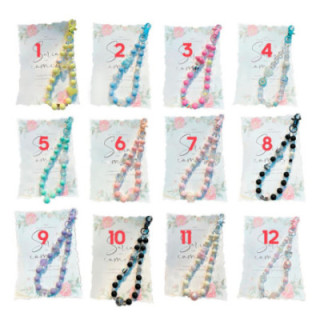 Pingentes Curtos em Contas Coloridas