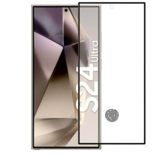Película de Vidro 2D Full Glue - Samsung Galaxy S24 Ultra 5G Preto (Desbloqueio por Impressão Digital)