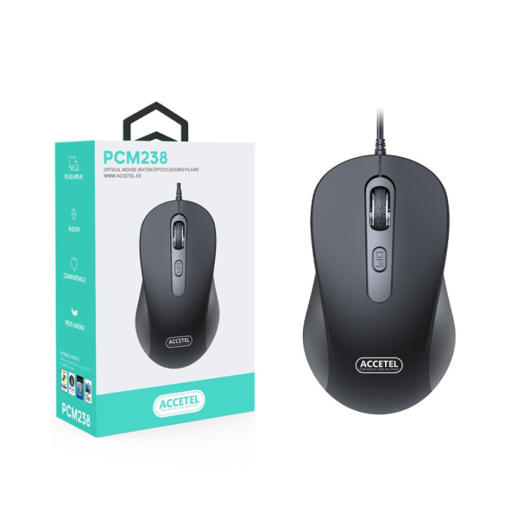 PCM238  Mouse Óptico com Fio Porta USB 1200 DPI