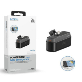 PBB2413B Mini Bateria Auxiliar Externa Lightning de Carregamento Rápido 5000mAh 20W PD 3.0 - Preto