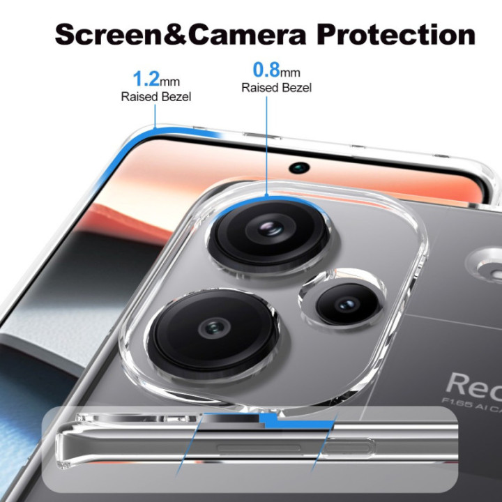 Silicone Transparente 2.0 TPU - Xiaomi Redmi Note 13 Pro+ 5G (Proteção de Lente)