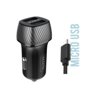 CC314  Carregador de Carro Duplo USB 3.1A - Cabo Micro USB