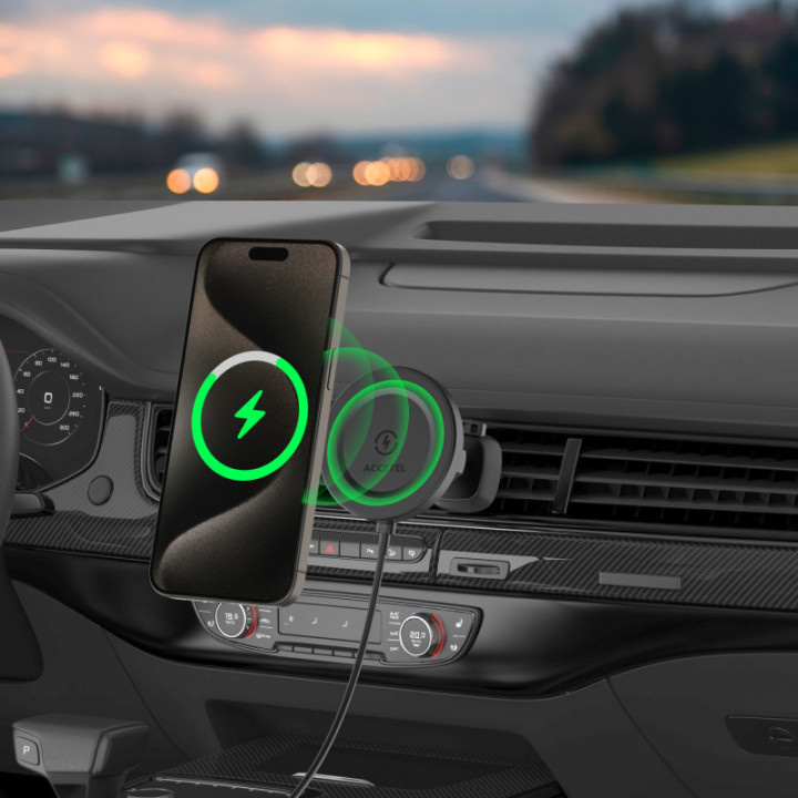 SP155 Suporte Universal Magnético para Carro com Carregamento Sem Fio 15W