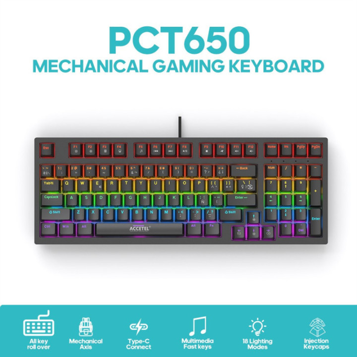 PCT650C Teclado Mecânico com numérico - Preto (Espanhol)