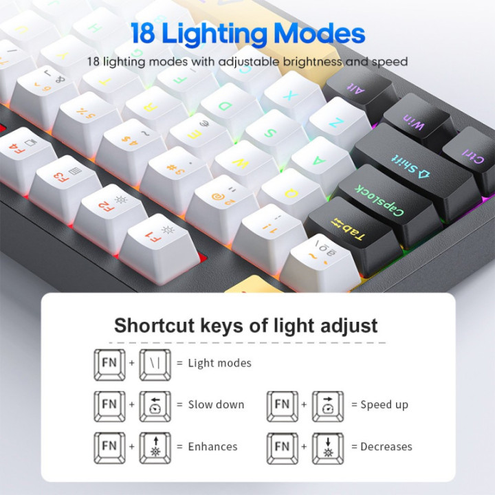 PCT650C Teclado Mecânico com numérico - Preto (Espanhol)