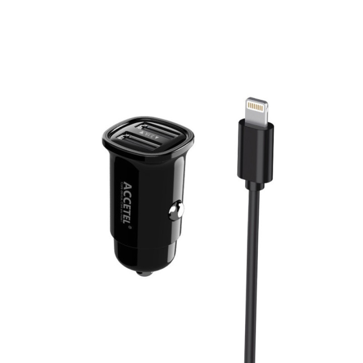 CC532 Carregador de Carro Duplo USB 3.1A - Cabo Lightning