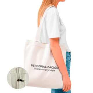 Saco Ecológico de Lona Personalizado com Fecho ? 40x37cm 10oz