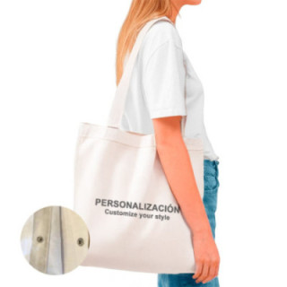 Saco Ecológico de Lona Personalizado com Botão ? 40x37cm 10oz