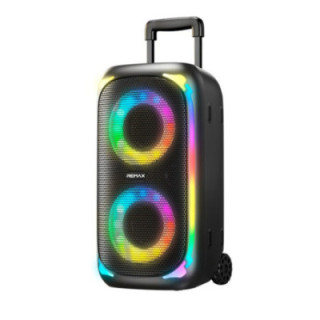 Coluna Portátil Party com Luzes RGB e Microfone (20W, Bluetooth 5.4 ? Preto Estelar)