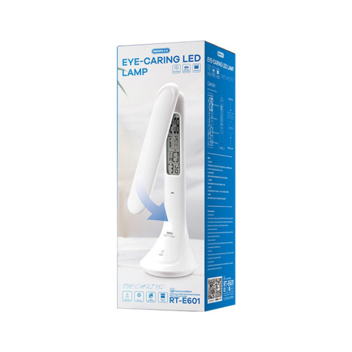 Lâmpada de Mesa LED com Calendário Digital e Proteção Ocular