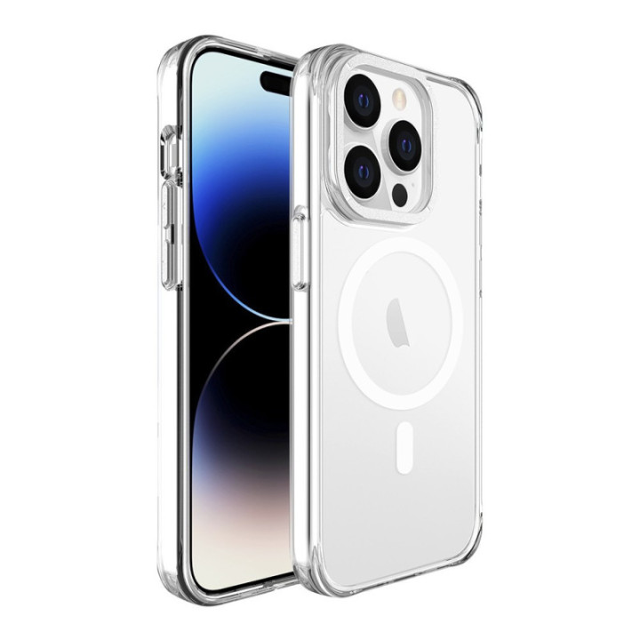 Capa Frame antichoque com aro de alumínio e MagSafe para iPhone 13 Pro Max / 14 Pro Max