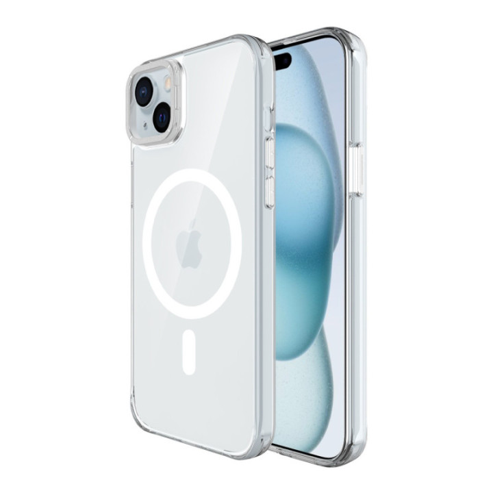 Capa Frame antichoque com aro de alumínio e MagSafe para iPhone 14 Plus / 15 Plus