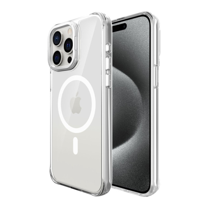 Capa Frame antichoque com aro de alumínio e MagSafe para iPhone 15 Pro