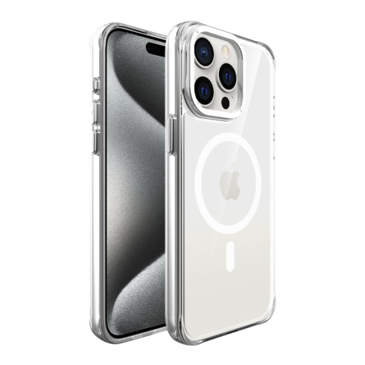 Capa Frame antichoque com aro de alumínio e MagSafe para iPhone 15 Pro