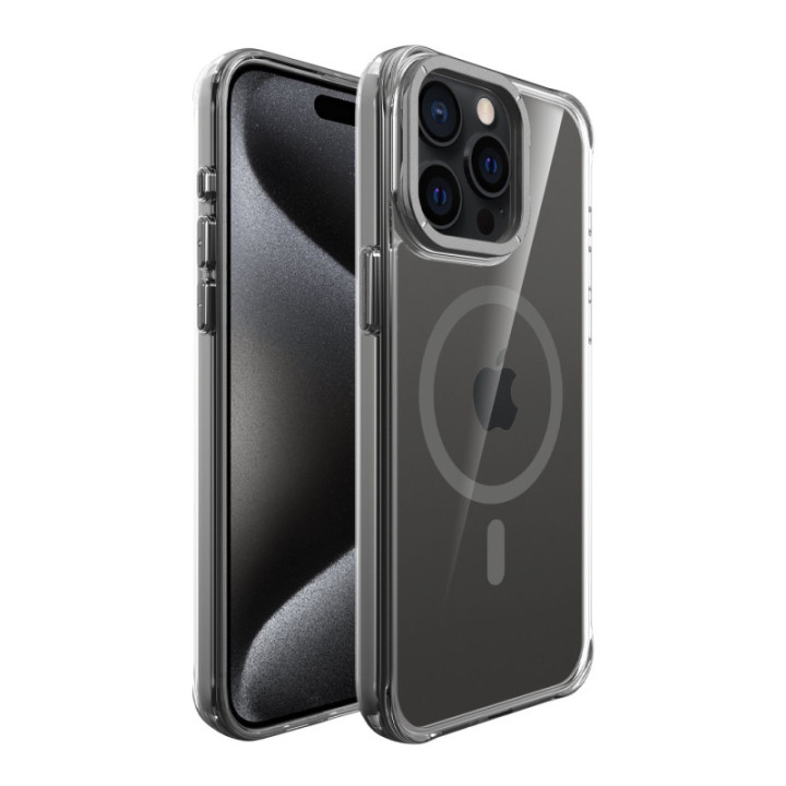 Capa Frame antichoque com aro de alumínio e MagSafe para iPhone 15 Pro Max