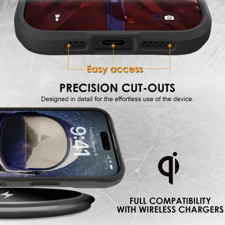 Capa Fiber MagSafe com acabamento em fibra de carbono para iPhone 16