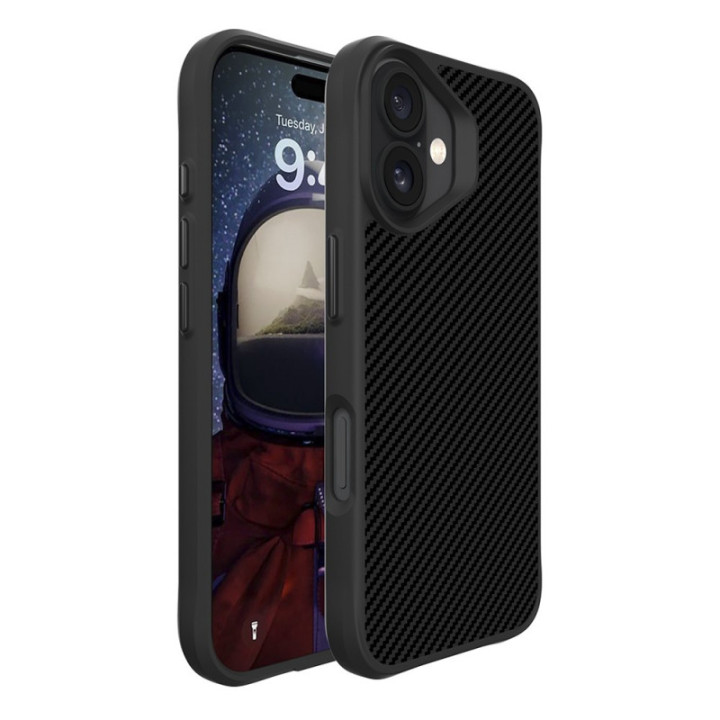 Capa Fiber MagSafe com acabamento em fibra de carbono para iPhone 16 Plus