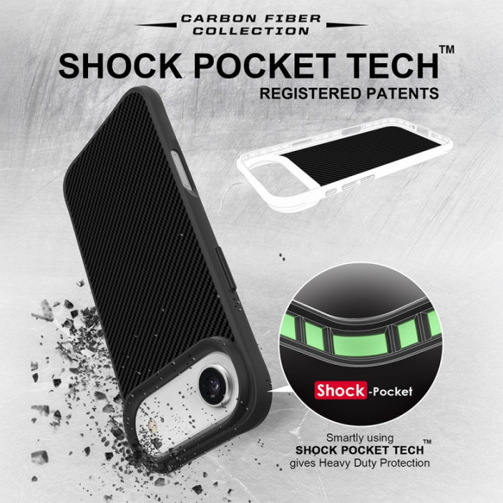 Capa Fiber MagSafe com acabamento em fibra de carbono para iPhone 17 Air