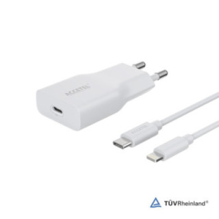 AC723 Carregador de Parede UltraSlim de Carga Rápida PD 20W - Cabo USB-C para Lightning