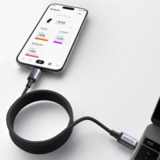 CU2912 Cabo Magnético Enrolável USB-C para Lightning 30W ? 1 Metro